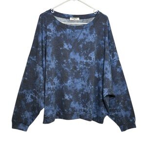 Zenana Size 1X Soft Blue Dolman Sleeve Sweatshirt